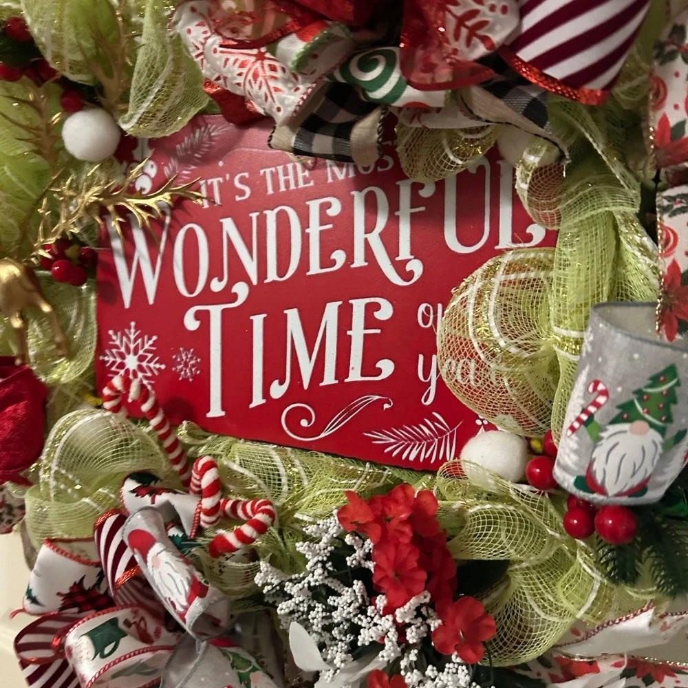 Christmas wreath/it’s the most wonderful time of the year